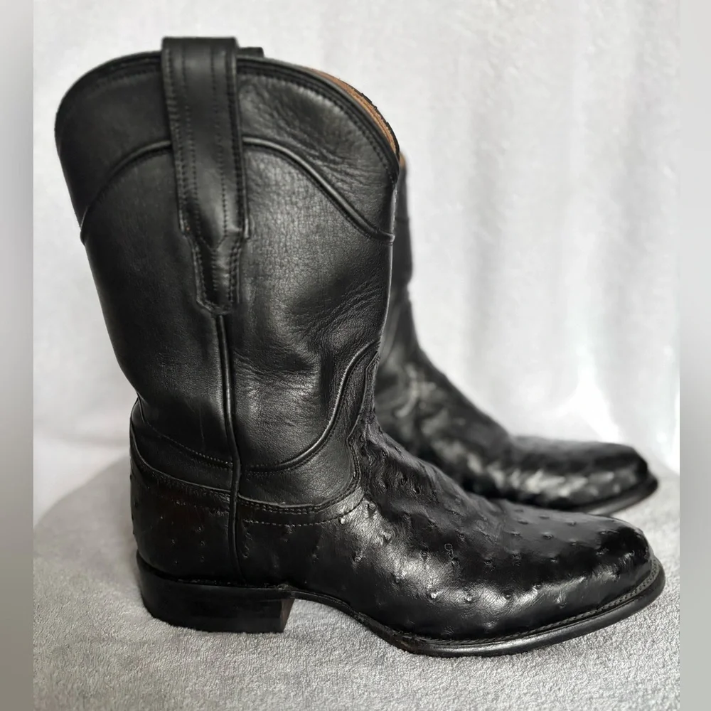 TECOVAS The Duke Ostrich Cowboy Boots - Picture 2 of 8